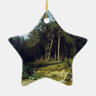 Pine Forest in Viatka Province Ceramic Tree Decoration
