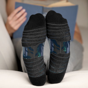 Pine Forest Landscape Socks