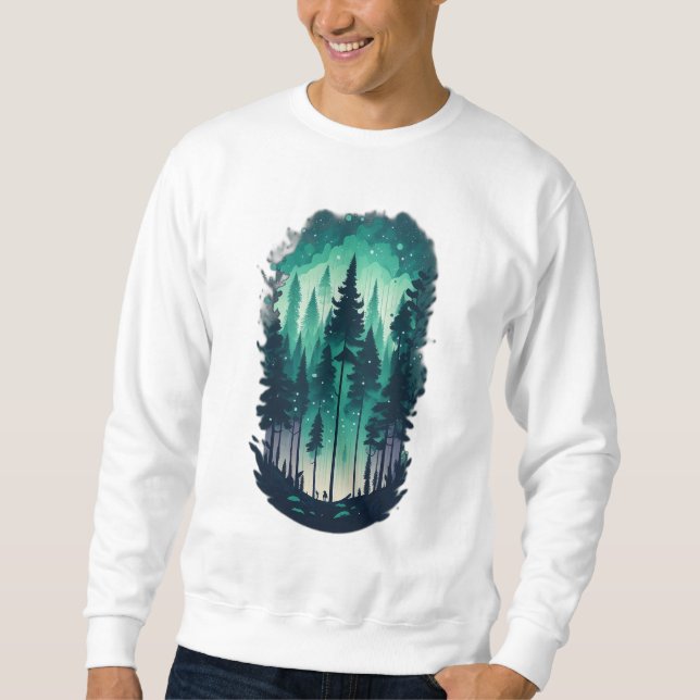Pine Forest Landscape Sweatshirt (Front)
