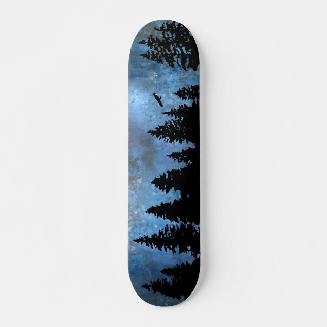 Pine Forest Night Skateboard (Front)