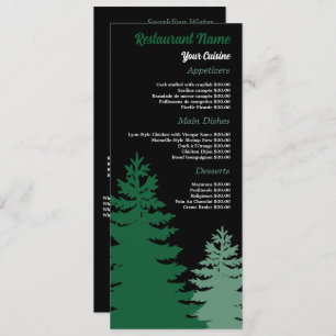 Pine Forest, Restaurant Slimline Menu