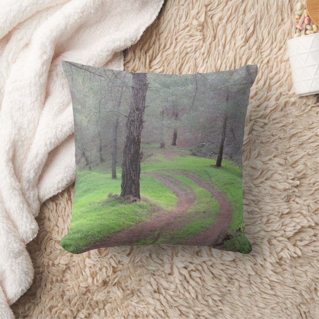 Pine Forest Road Cushion (Blanket)
