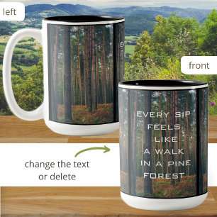 Pine forest Two-Tone coffee mug