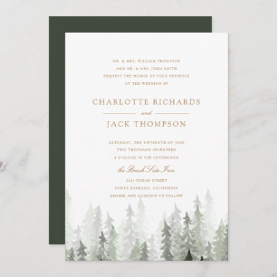 Pine Forest Wedding Invitation