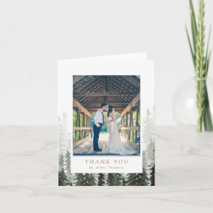 Pine Forest Wedding Thank You Card
