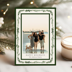 Pine Frame Photo Holiday Card