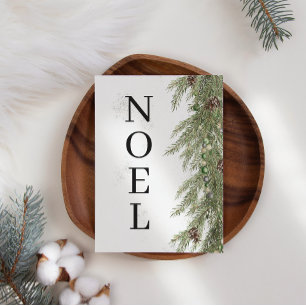 Pine Garland Noel Business Christmas Holiday Card