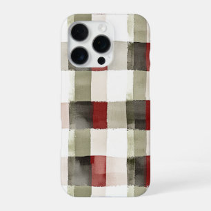 Pine Green Ivory Red Stripes iPhone 16 Pro Case