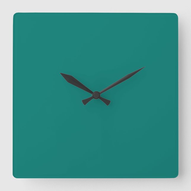 Pine Green Square Wall Clock (Front)