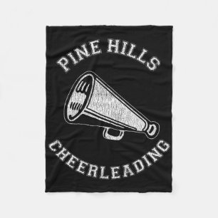 Pine Hills Cheer Distressed Retro 90's Cheerleader Fleece Blanket