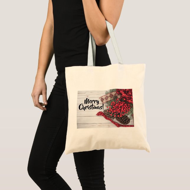 Pine & Holly Collection Tote Bag (Front (Product))