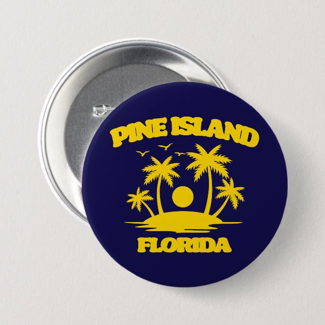 Pine Island Florida 7.5 Cm Round Badge (Front & Back)