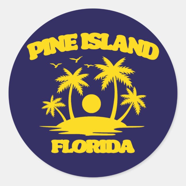 Pine Island Florida Classic Round Sticker (Front)