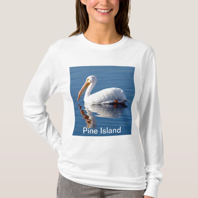 Pine Island Pelican Long Sleeved T-Shirt (Front)