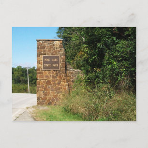 Pine Lake State Park Entrance, Eldora, Iowa Postcard