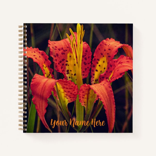Pine Lily Custom Spiral Notebook (Front)