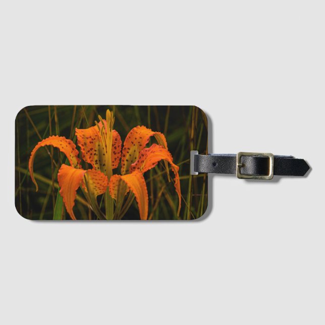 "Pine Lily" Luggage Tag  (Front Horizontal)