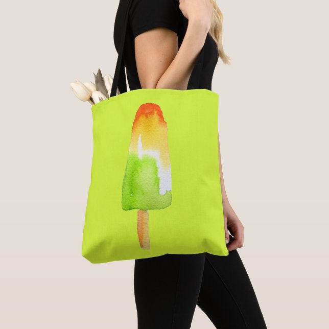 Pine Lime popsicle pop art cute food Tote Bag (Close Up)