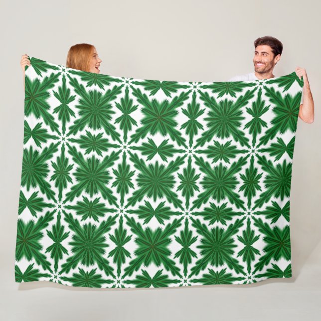 Pine Mandala Fleece Blanket (3 Sizes) (In Situ)