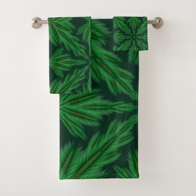 Pine Mandala Forest Bath Towel Set (Insitu)
