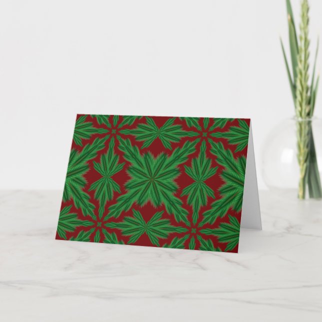 Pine Mandala Garnet Greeting Card (Front)