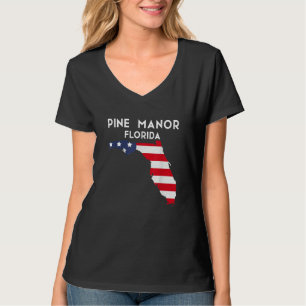 Pine Manor Florida USA State America Travel Florid T-Shirt