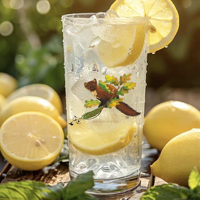 Pine Marten Autumn Leaves Glass (Creator Uploaded)