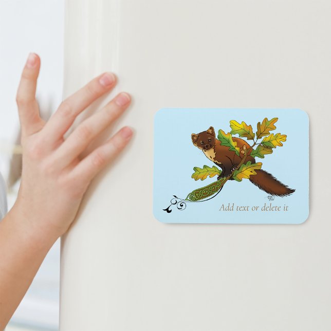Pine Marten Autumn Leaves Magnet (Creator Uploaded)