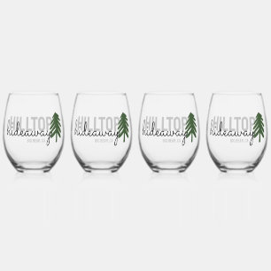 Pine Mountain Cabin Vacation Rental - Stemless Wine Glass