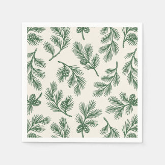 Pine Needle Lane - Pinecone Pattern  Napkin