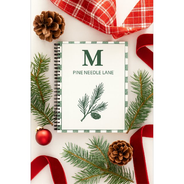 Pine Needle Lane - Rustic Gingham & Botanical Notebook (Creator Uploaded)