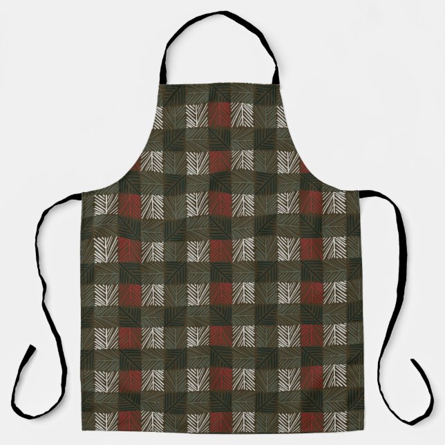 Pine Needle Plaid Apron (Front)