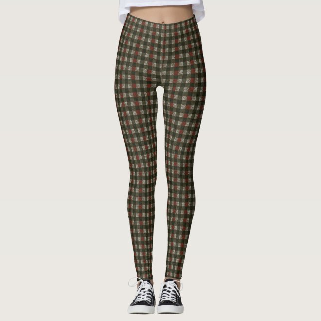 Pine Needle Plaid Leggings (Front)
