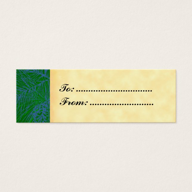Pine Pattern Custom Gift Tag (Front)