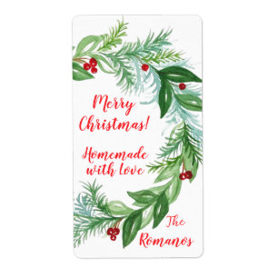 Pine Red Berry Christmas Greens HOMEMADE WITH LOVE