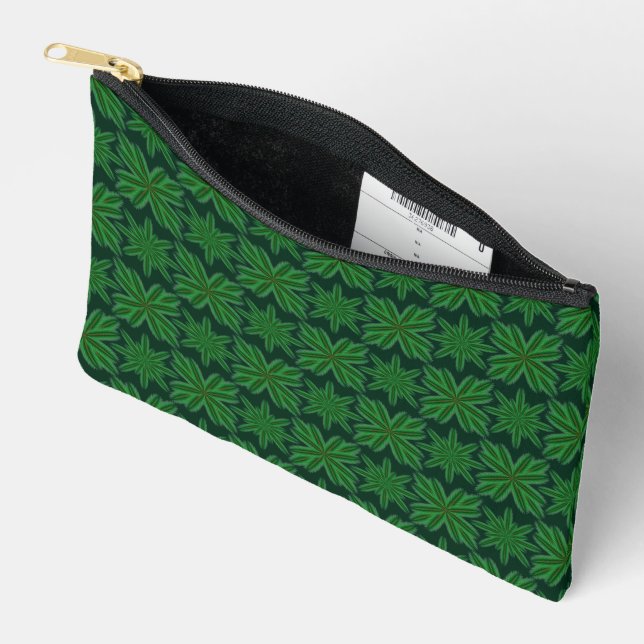 Pine Snowflakes Forest Small Pouch (Open)