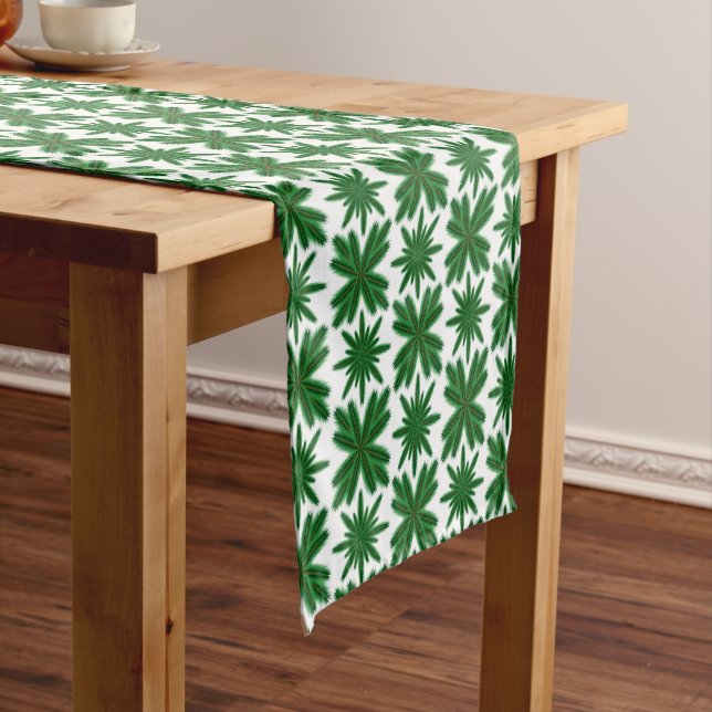 Pine Snowflakes Table Runner (3 Sizes) (In Situ)