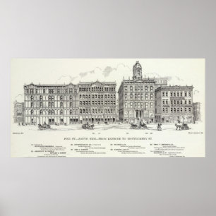 Pine South side Sansome and Montgomery Poster