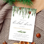 Pine tree acorns rustic winter bridal shower invitation<br><div class="desc">For more advanced customisation of this design,  simply select the "Customise It" button above!</div>