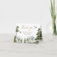 Pine Tree Adventure Awaits Couple Shower Folded