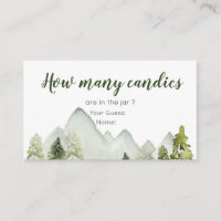 Pine Tree Adventure Baby Shower How Many Candies