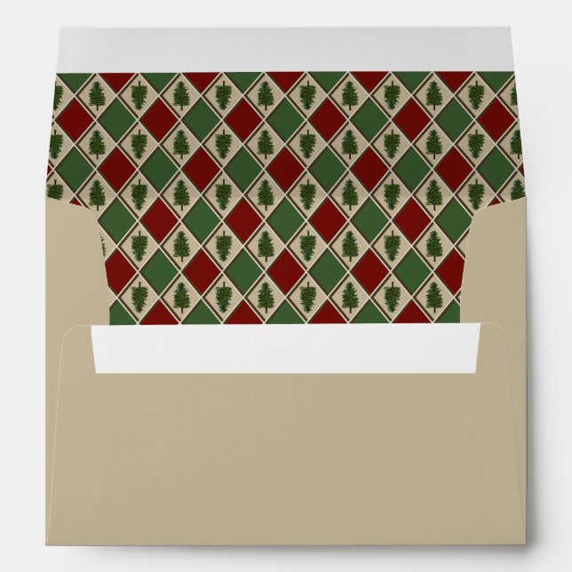 Pine Tree and Harlequin Envelope (Back (Bottom))