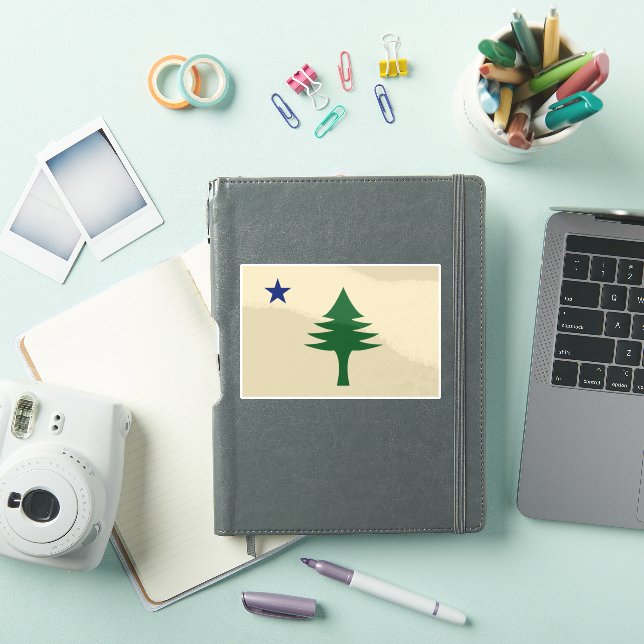 Pine tree and star 1901 flag of Maine State (iPad Cover)