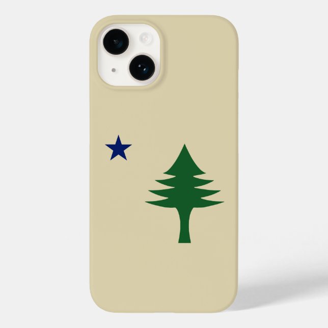 Pine tree and star 1901 flag of Maine State Case-Mate iPhone Case (Back)