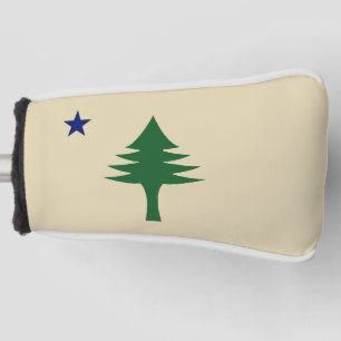 Pine tree and star 1901 flag of Maine State Golf Head Cover