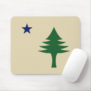 Pine tree and star 1901 flag of Maine State Mouse Pad