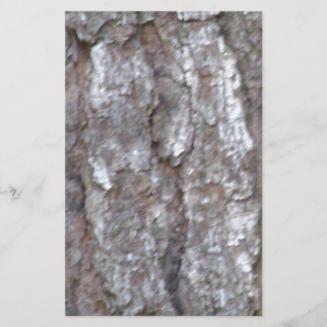 Pine Tree Bark Camo Natural Wood Camouflage Nature Stationery (Front)
