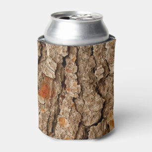 Pine Tree Bark Texture Can Cooler