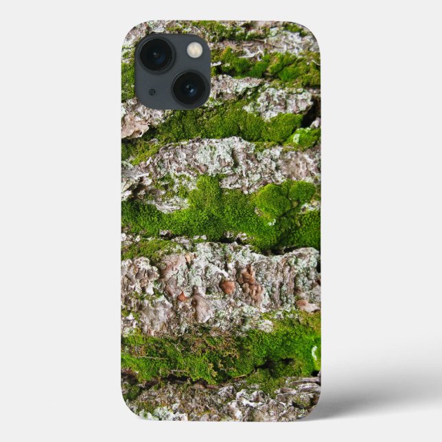 Pine Tree Bark With Moss Case-Mate iPhone Case (Back)