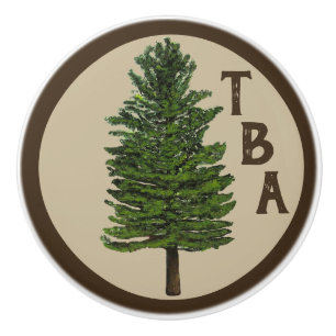 Pine Tree Ceramic Knob